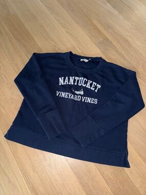 Vineyard Vines Navy Nantucket Crewneck Sweatshirt Sz L